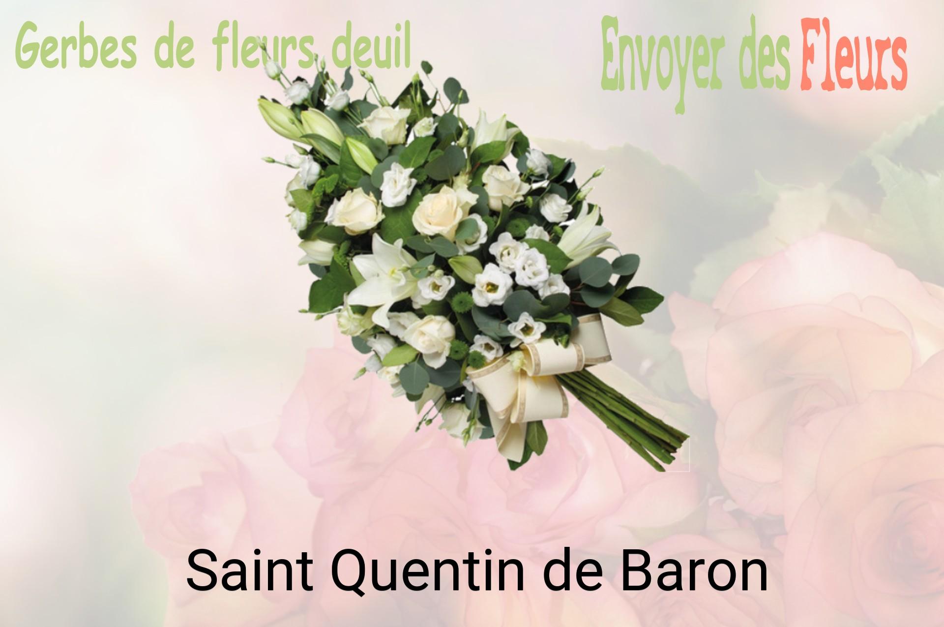 Gerbe de fleurs de deuil livrée à Saint-Quentin-de-Baron